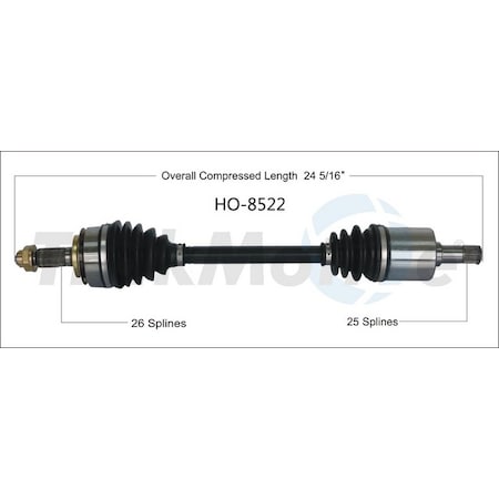 Surtrack Axle Cv Axle Shaft, Ho-8522 HO-8522